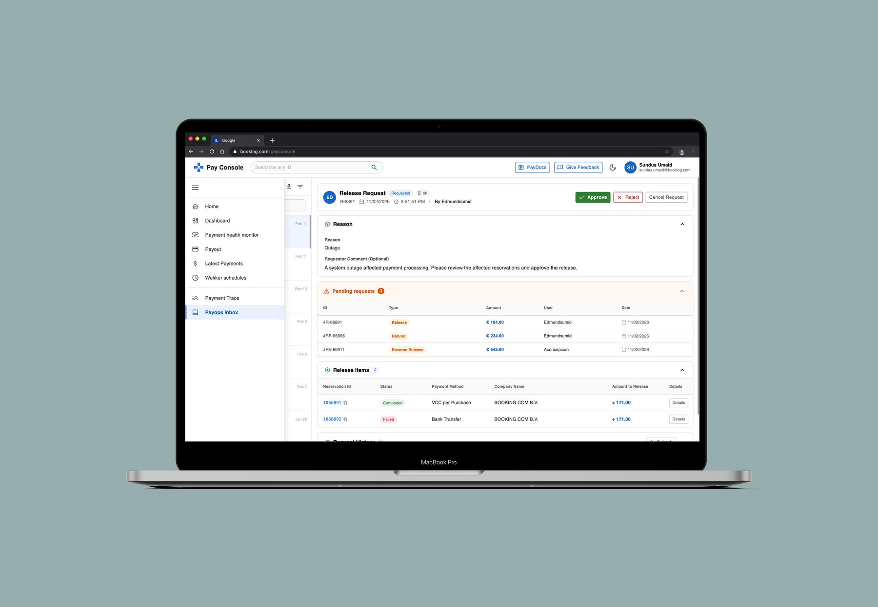 Inbox prototype screen 1