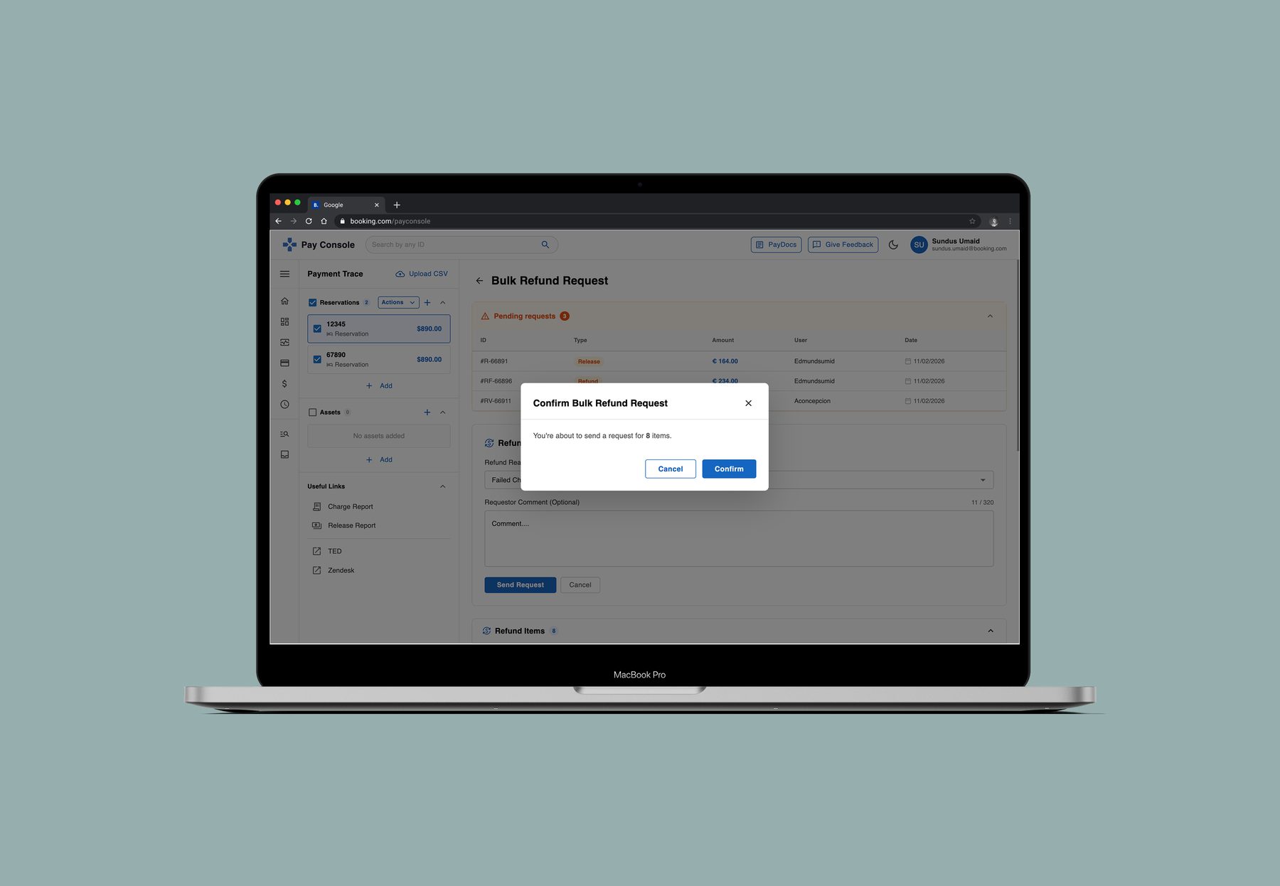 Paytrace prototype screen 10