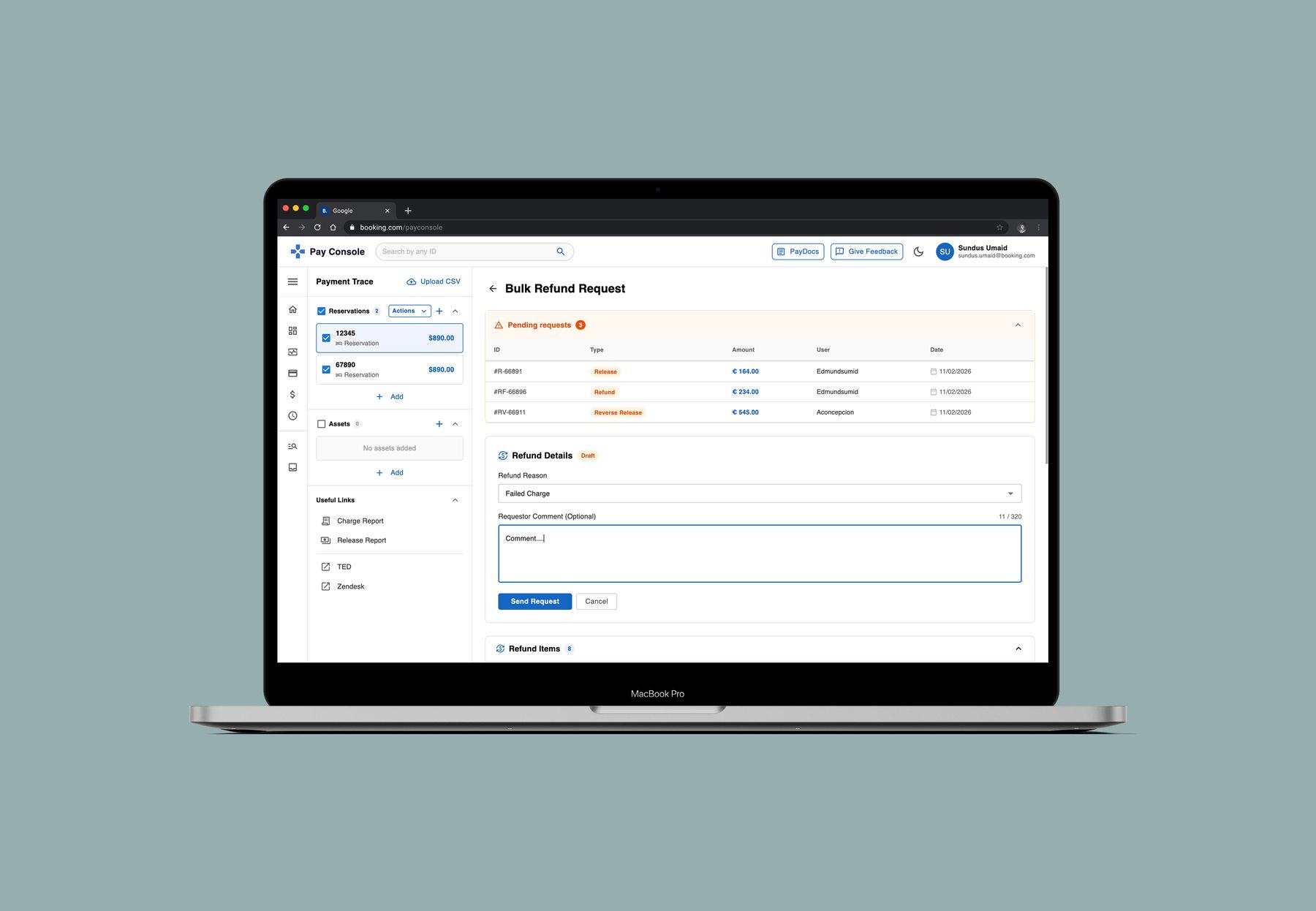 Paytrace prototype screen 9